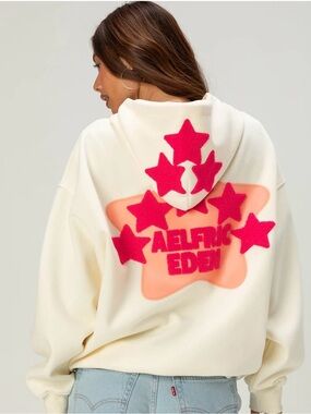 Aelfric Eden Embroidered Eden Star Oversized Hoodie New with Tags